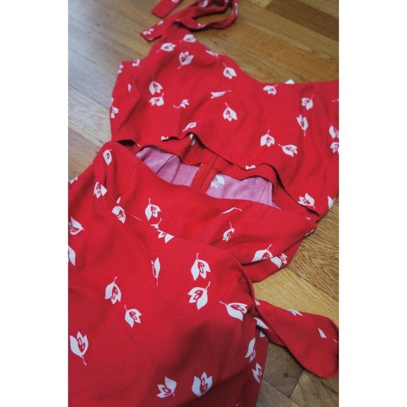 NWT $248 Reformation Belinda Tie Strap Midi Dress - Picture 5 of 8